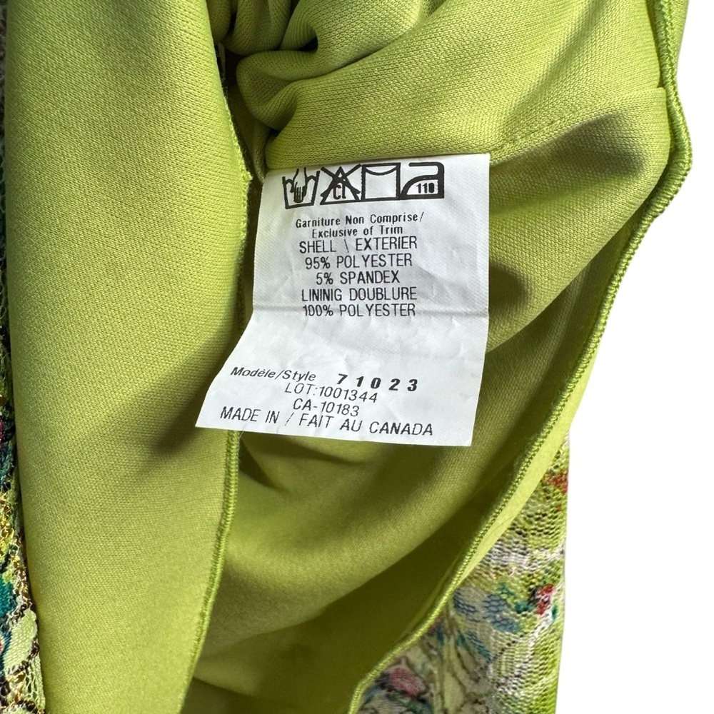 Vintage Cartise Midi Dress Cocktail Gown 6 Green Fairy Y2K 90s Ruffle Mesh Prom - Picture 7 of 10